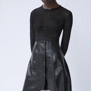 Zara faux leather mini